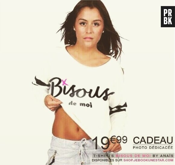 Anaïs Camizuli lance sa collection de t-shirts "Bisous de moi"