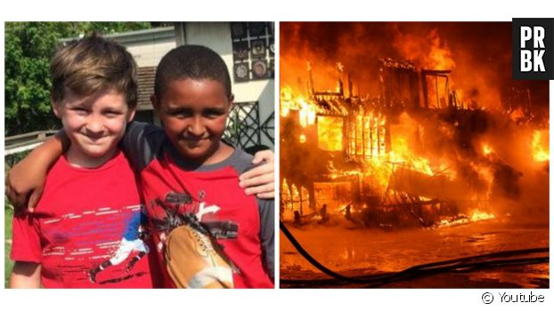 Un reportage sur deux enfants qui ont sauvé deux bébés d&#039;un mobile-home en flammes.