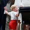 Prince George au baptême de la Princesse Charlotte, le 5 juillet 2015 en Angleterre