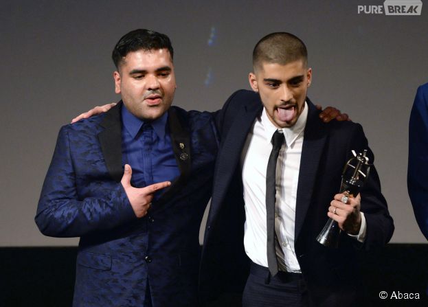 Zayn Malik : cheveux ras&eacute;s avec Naughty Boy lors des British Asian Awards 2015 &agrave; Londres, le 17 avril 2015
