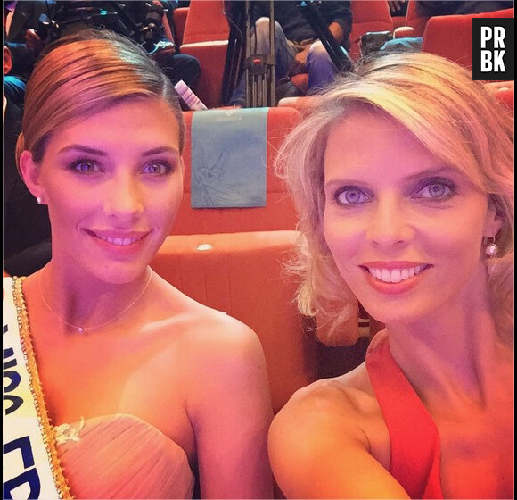 Miss France 2016 : Camille Cerf et Sylvie Tellier présentes à l'élection d'Azuima Issa, Miss Réunion, le 18 juillet 2015