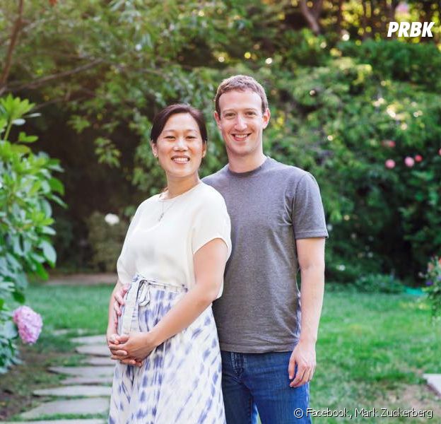 Mark Zuckerberg et sa femme Priscilla enceinte de leur premier enfant, le 31 juillet 2015 sur Facebook