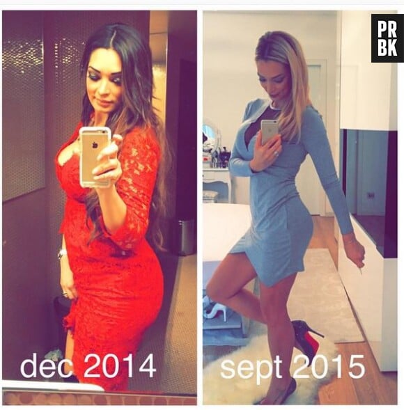 Emilie Nef Naf affiche les résultats de son régime sur Instagram, le 28 septembre 2015