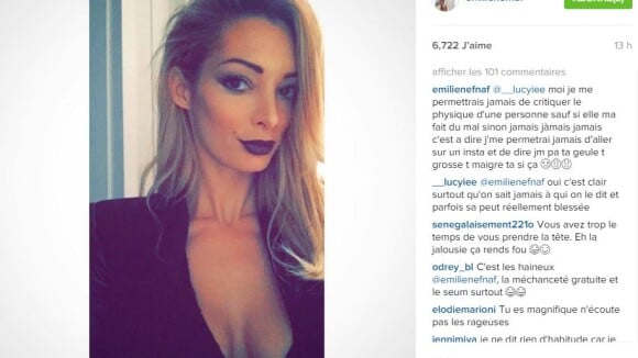 Emilie Nef Naf sexy sur Instagram : critiquée et insultée, elle pousse un coup de gueule