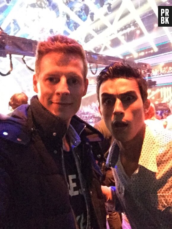 Matthieu Delormeau et Martial dans les coulisses de Danse avec les stars 6, le 31 octobre 2015