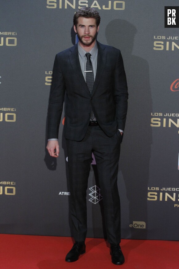 Liam Hemsworth à l'avant-première d'Hunger Games 4 à Madrid le 10 novembre 2015