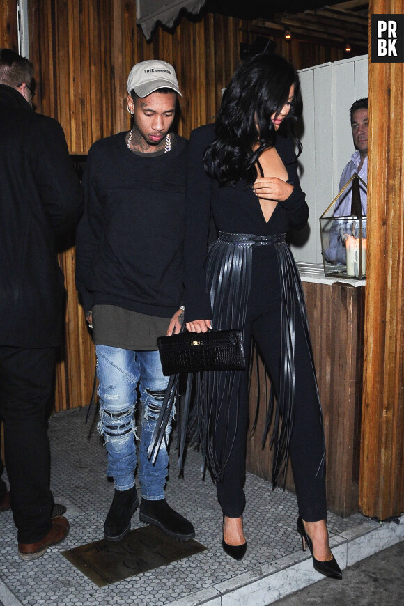 Kylie Jenner sexy pour une soirée avec Tyga, à Los Angeles, le 12 novembre 2015