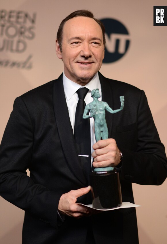 Kevin Spacey gagnant lors des SAG Awards 2016, le 30 janvier, à Los Angeles