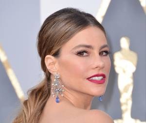 Sofia Vergara sur le tapis rouge de la 88e cérémonie des Oscars 2016 à Los Angeles, le 28 février 2016