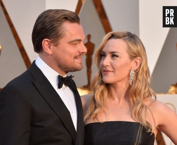 Leonardo DiCaprio et Kate Winslet sur le tapis rouge de la 88e cérémonie des Oscars 2016 à Los Angeles, le 28 février 2016