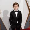 Jacob Tremblay sur le tapis rouge de la 88e cérémonie des Oscars 2016 à Los Angeles, le 28 février 2016
