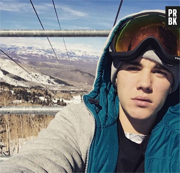 Justin Bieber en vacances à la montagne en avril 2016