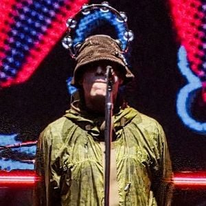 Liam Gallagher lors du concert d'Oasis à Londres en 2025.
