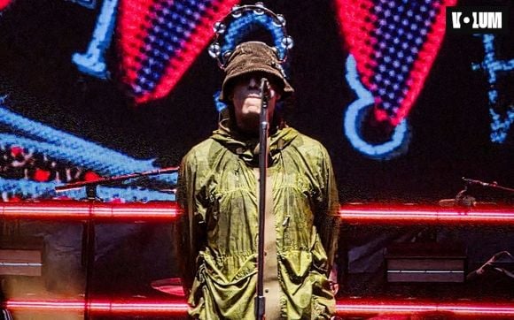 Liam Gallagher lors du concert d'Oasis à Londres en 2025.