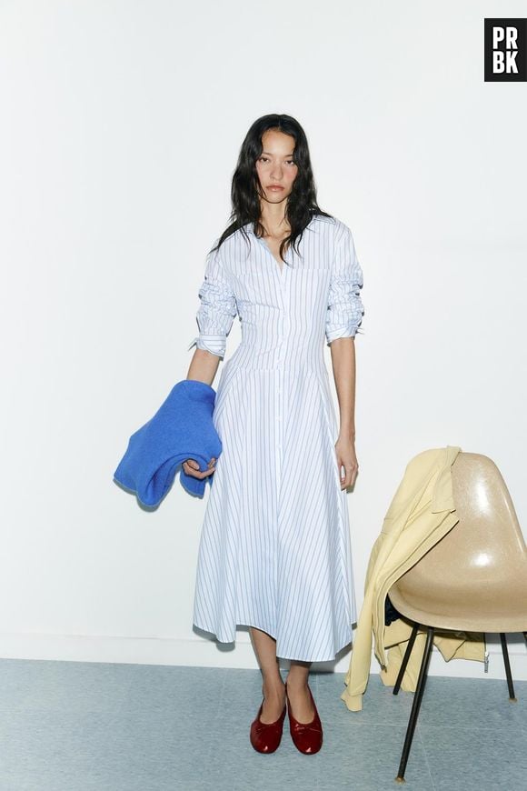 Chemise Zara à coutures style Jacquemus