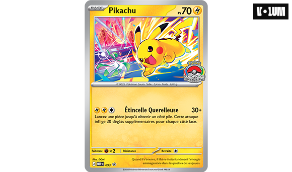 Une carte d'attaque Pikachu toute simple