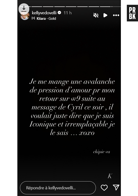 Kelly Vedovelli de retour dans TBT9 ? Elle réagit sur Instagram