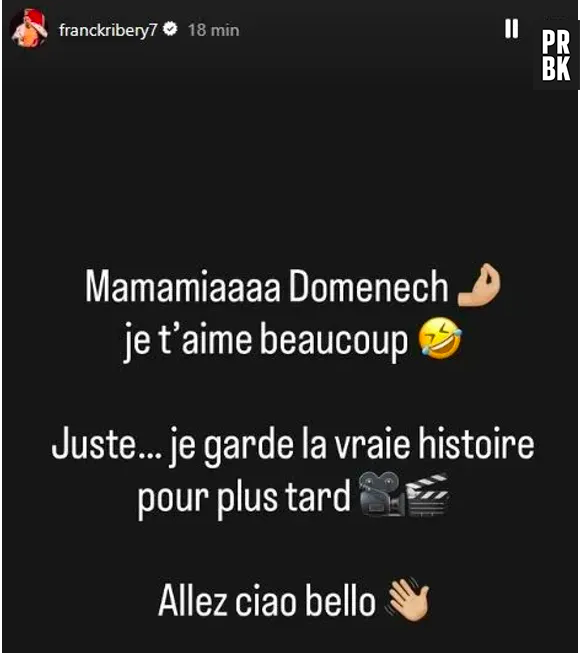 Franck Ribéry publie une story contre Raymond Domenech après le documentaire Netflix sur les Bleus.