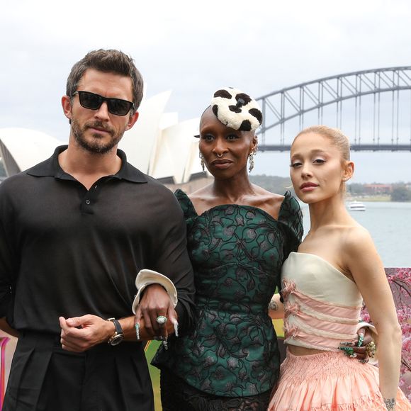 Le casting (Jonathan Bailey, Cynthia Erivo et Ariana Grande) pose à l'avant-première australienne de Wicked le 5 novembre 2024 à Sydney (Credit Image: © Christopher Khoury/Australian Press Agency via ZUMA Press Wire)