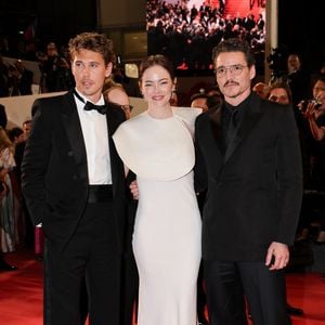 Austin Butler, Emma Stone, Pedro Pascal - Descente des marches du film « Eddington » lors du 78ème Festival International du Film de Cannes, au Palais des Festivals à Cannes. Le 16 mai 2025
© Jacovides-Moreau / Bestimage
