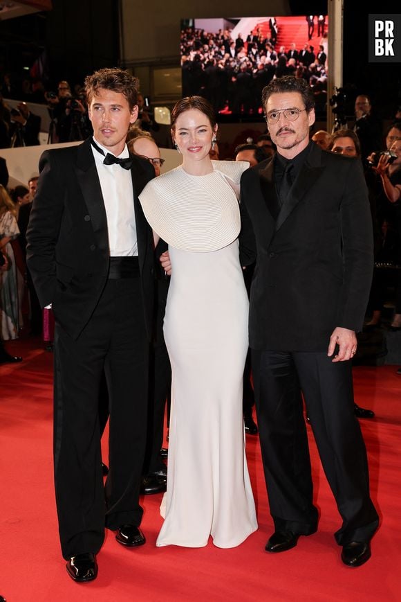Austin Butler, Emma Stone, Pedro Pascal - Descente des marches du film « Eddington » lors du 78ème Festival International du Film de Cannes, au Palais des Festivals à Cannes. Le 16 mai 2025
© Jacovides-Moreau / Bestimage