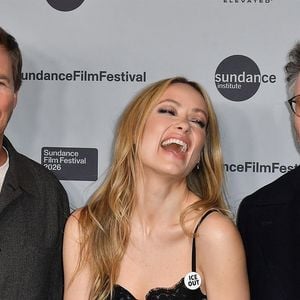 Avant-première du film The Invite lors du Festival du film de Sundance 2026 au Eccles Center Theater de Park City, dans l'Utah. Sur la photo : Edward Norton, Olivia Wilde et Seth Rogen.