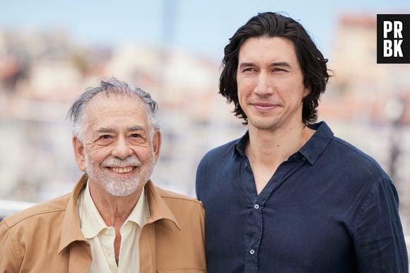 Francis Ford Coppola et Adam Driver au photocall du film "Megalopolis" lors du 77ème Festival International du Film de Cannes au Palais des Festivals à Cannes, France, le 17 mai 2024. © Jacovides-Moreau/bestimage
