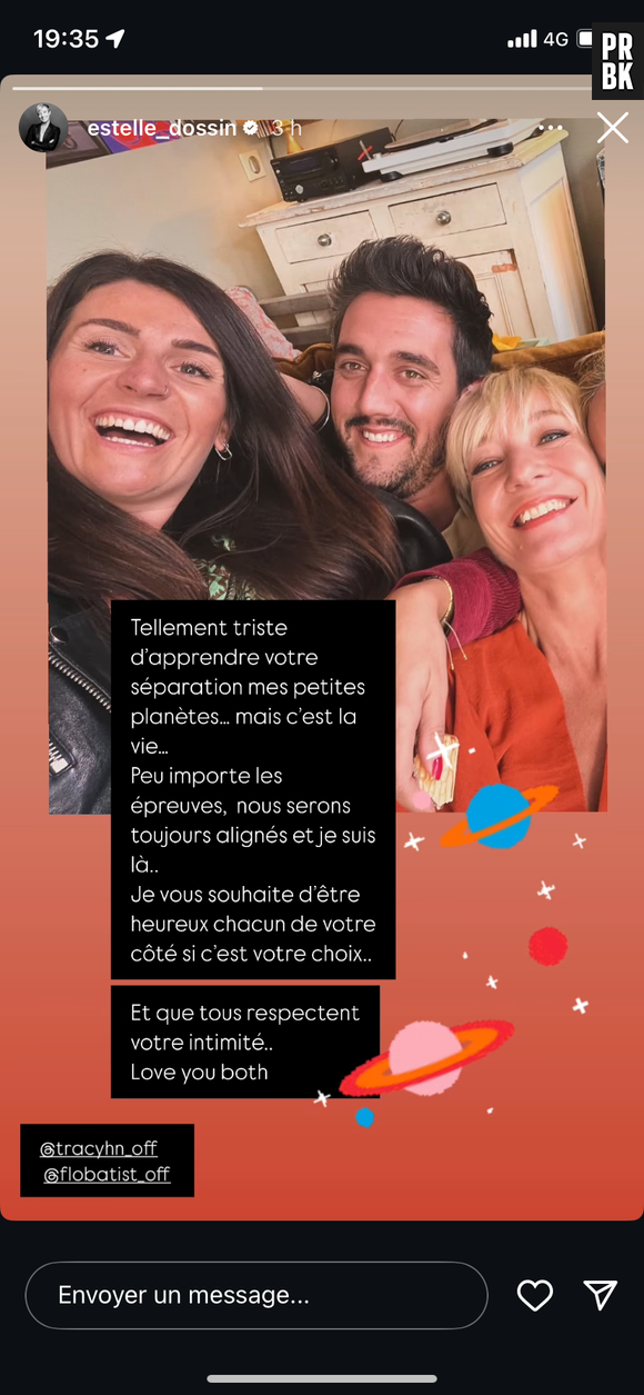 Estelle Dossin réagit à la rupture entre Tracy et Flo