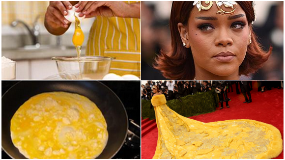 Rihanna : sa robe "omelette" moquée sur la toile