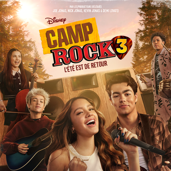 L'affiche de Camp Rock 3, disponible sur Disney Channel et Disney+
