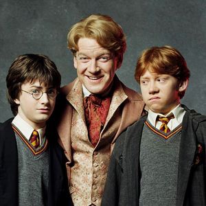 Daniel Radcliffe, Kenneth Branagh et Rupert Grint dans Harry Potter et la Chambre des secrets.