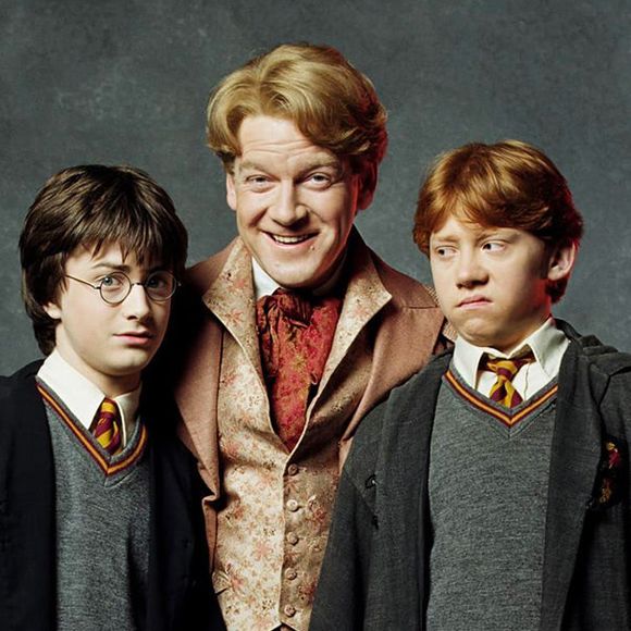 Daniel Radcliffe, Kenneth Branagh et Rupert Grint dans Harry Potter et la Chambre des secrets.