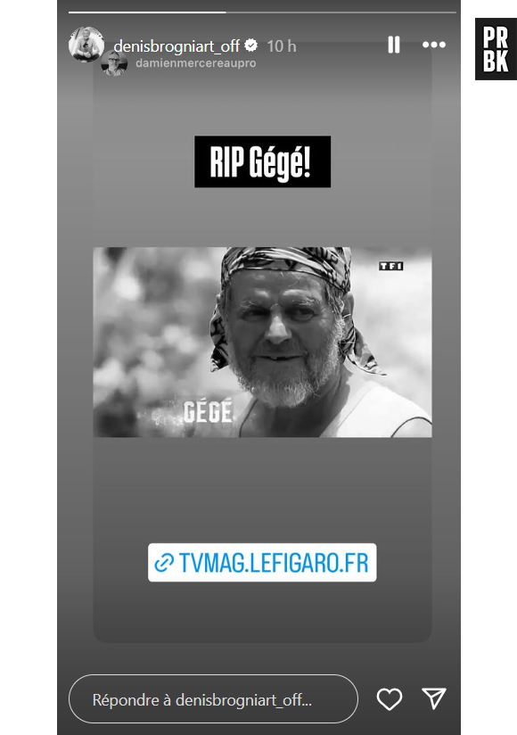 Denis Brogniart réagit à la mort de Gégé (Koh-Lanta 2011)