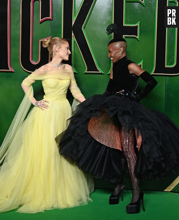 Ariana Grande et Cynthia Erivo au Royal Festival Hall à Londres pour l'avant-première de Wicked le 18 novembre 2024