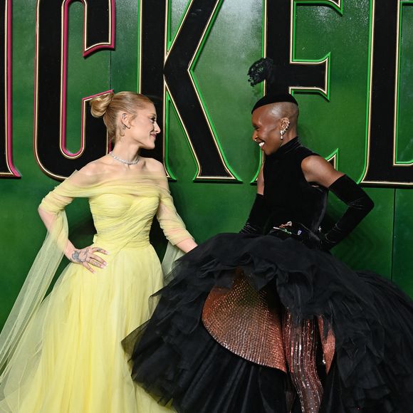 Ariana Grande et Cynthia Erivo au Royal Festival Hall à Londres pour l'avant-première de Wicked le 18 novembre 2024