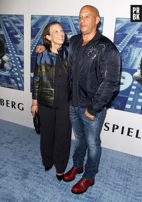Vin Diesel et sa mère Delora Vincent - Première du film documentaire "Spielberg" dans les studios Paramount à Los Angeles. Le 26 septembre 2017