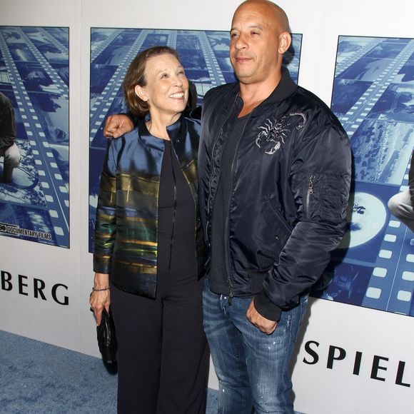 Vin Diesel et sa mère Delora Vincent - Première du film documentaire "Spielberg" dans les studios Paramount à Los Angeles. Le 26 septembre 2017