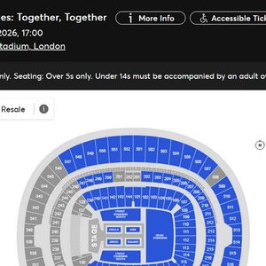 En bleu, le nombre de catégories encore disponibles pour l'un des concerts de Harry Styles à Londres cet été.