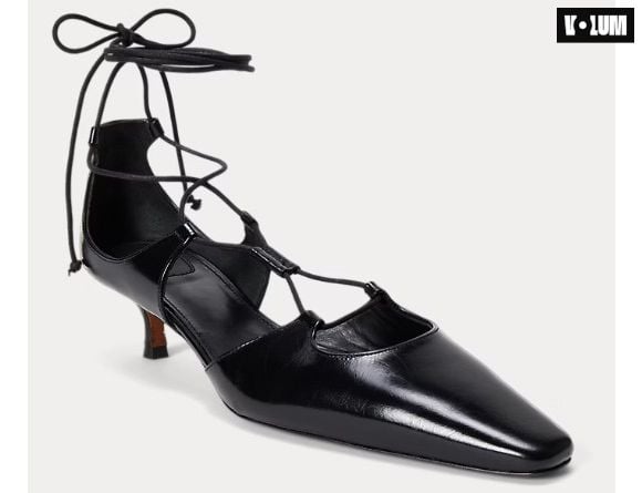 Escarpins à petit talon en cuir de veau de Polo Ralph Lauren