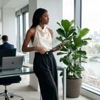 Zara lance le pantalon palazzo noir le plus sophistiqué et élégant que nous porterons cet automne avec des chaussures à talons