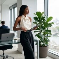 Zara lance le pantalon palazzo noir le plus sophistiqué et élégant que nous porterons cet automne avec des chaussures à talons
