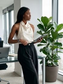 Zara lance le pantalon palazzo noir le plus sophistiqué et élégant que nous porterons cet automne avec des chaussures à talons