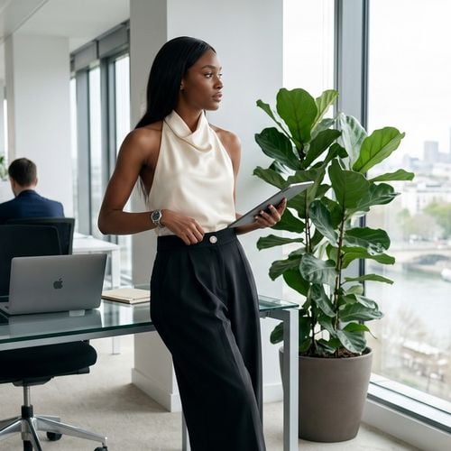 Zara lance le pantalon palazzo noir le plus sophistiqué et élégant que nous porterons cet automne avec des chaussures à talons