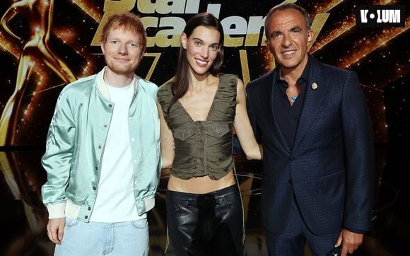 Nikos Aliagas avec Ed Sheeran et Charlotte Cardin