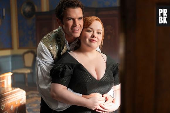 Luke Newton (Colin Bridgerton) et Nicola Coughlan (Penelope Bridgerton) dans La chronique des Bridgerton