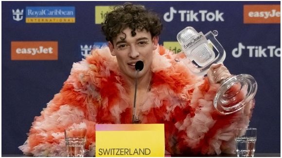 Eurovision : Nemo rend son trophée