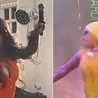 Cardi B jette son micro au visage d'un fan !
