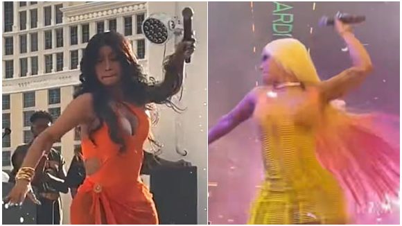 Cardi B jette son micro au visage d'un fan !