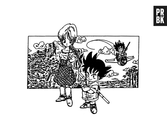 Goku et la première version de Bulma