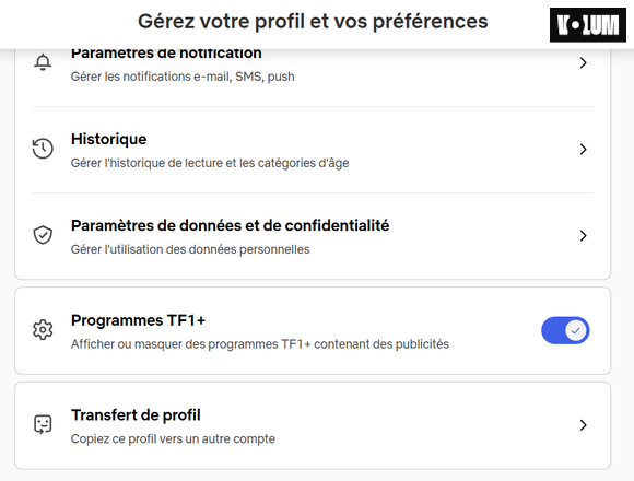 Aperçu de votre profil Netflix